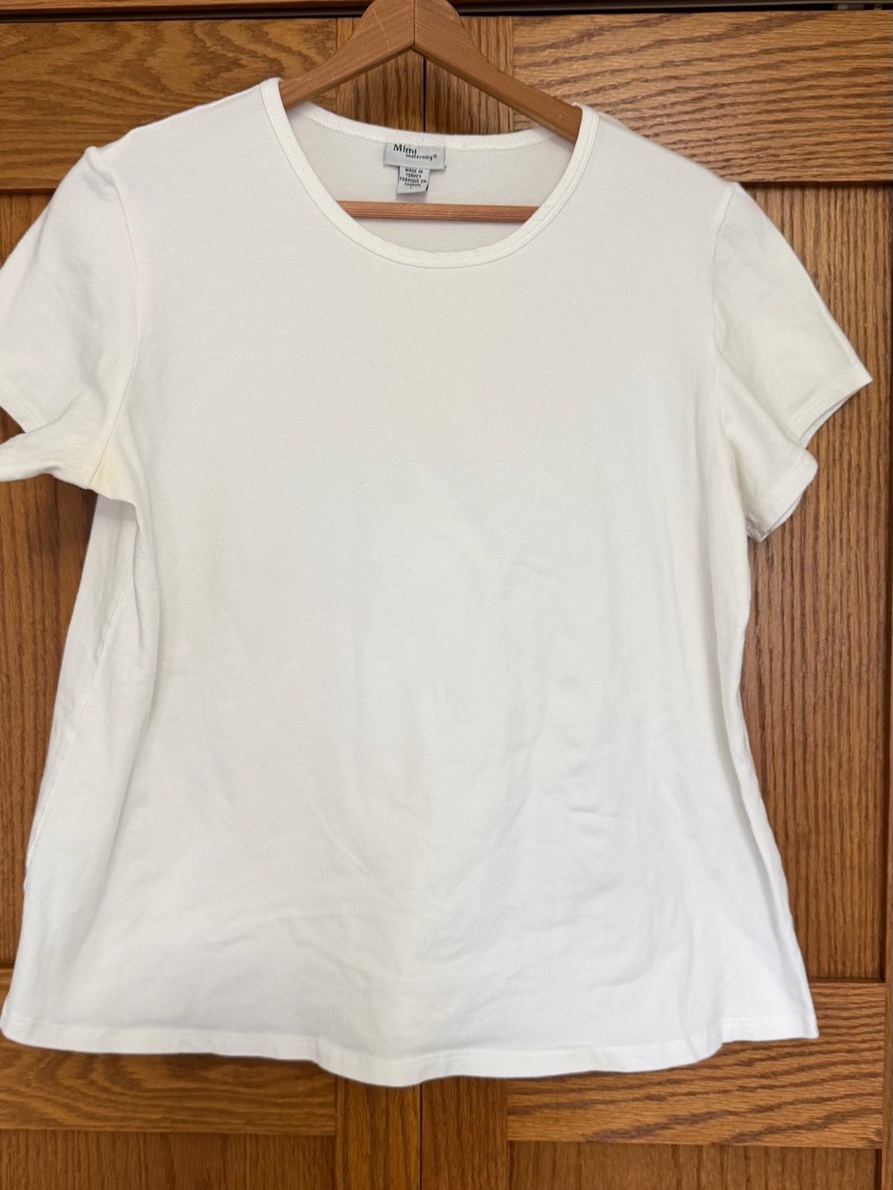 Mimi Maternity White Short Sleeve Crewneck Tee